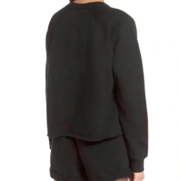 Brunette The Label  Pink Hey Babe Cropped Crewneck Sweatshirt XS/S - Picture 5 of 12